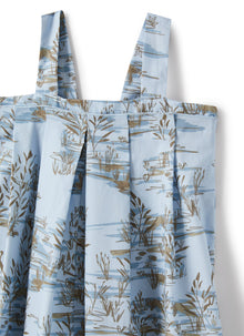 Cotton Dungarees in An Exclusive Print | Powder Blue