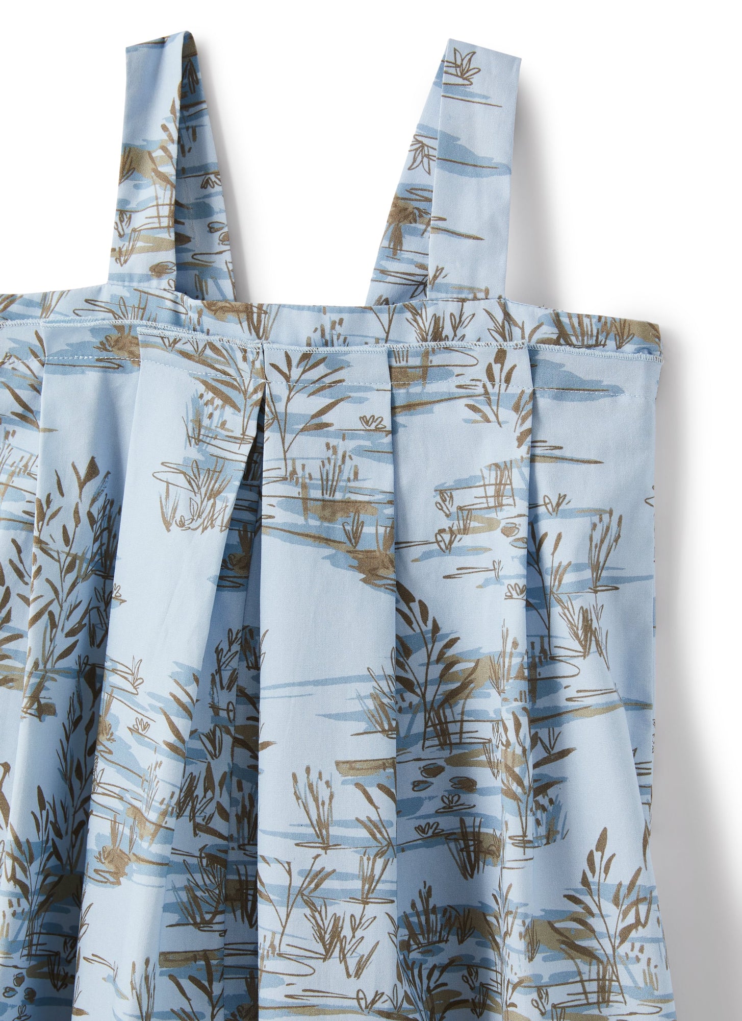 Cotton Dungarees in An Exclusive Print | Powder Blue