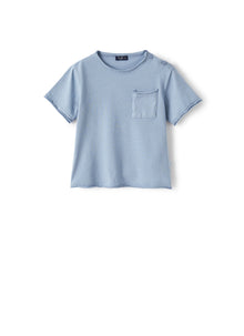 T-Shirt in Light-Organic Jersey | Powder Blue