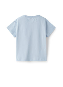 Jersey T-Shirt in Light with Quad Bike Print | Powder Blue/Green