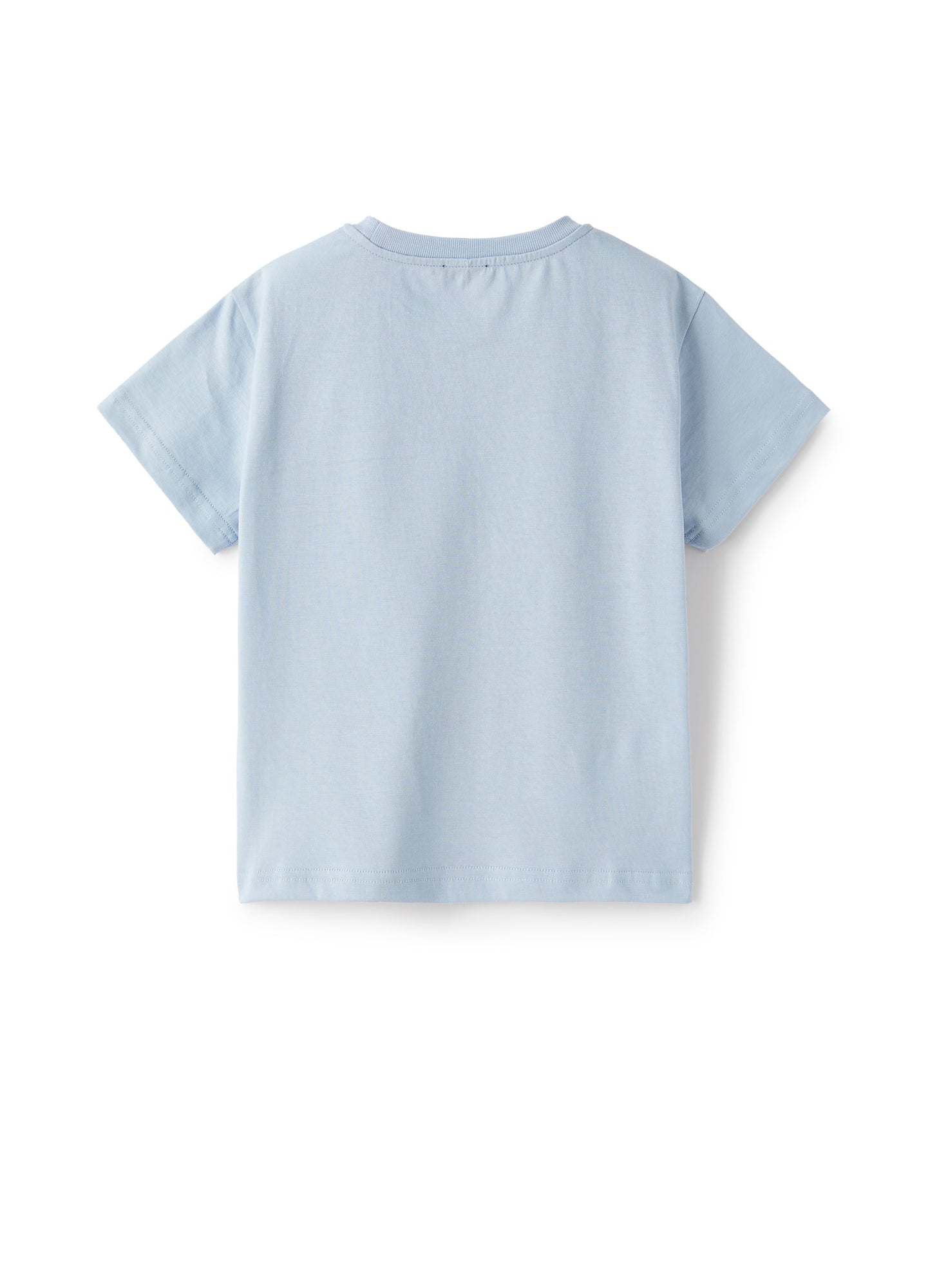 Jersey T-Shirt in Light with Quad Bike Print | Powder Blue/Green
