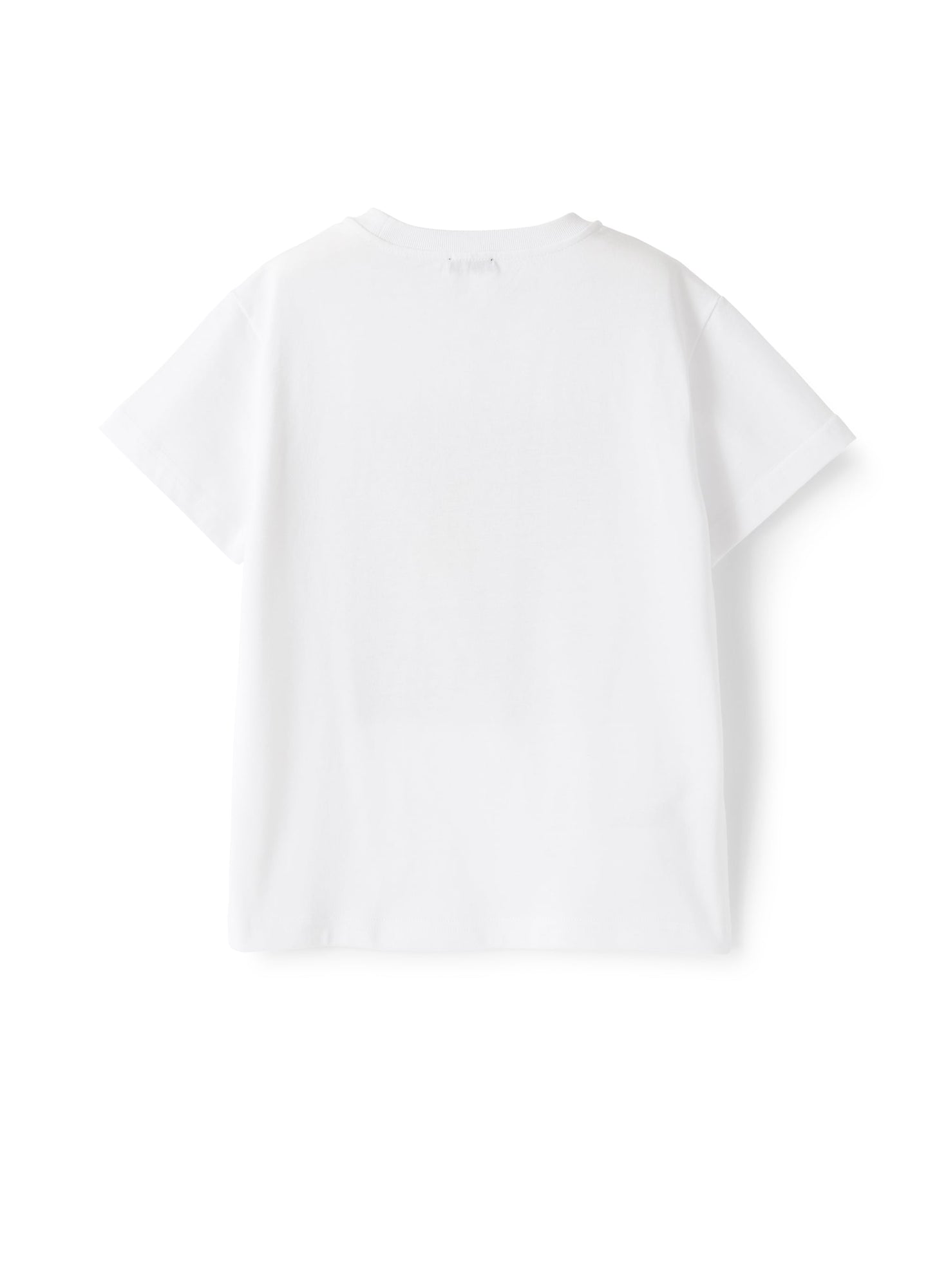 Jersey T-Shirt with Biker Print | White/Green