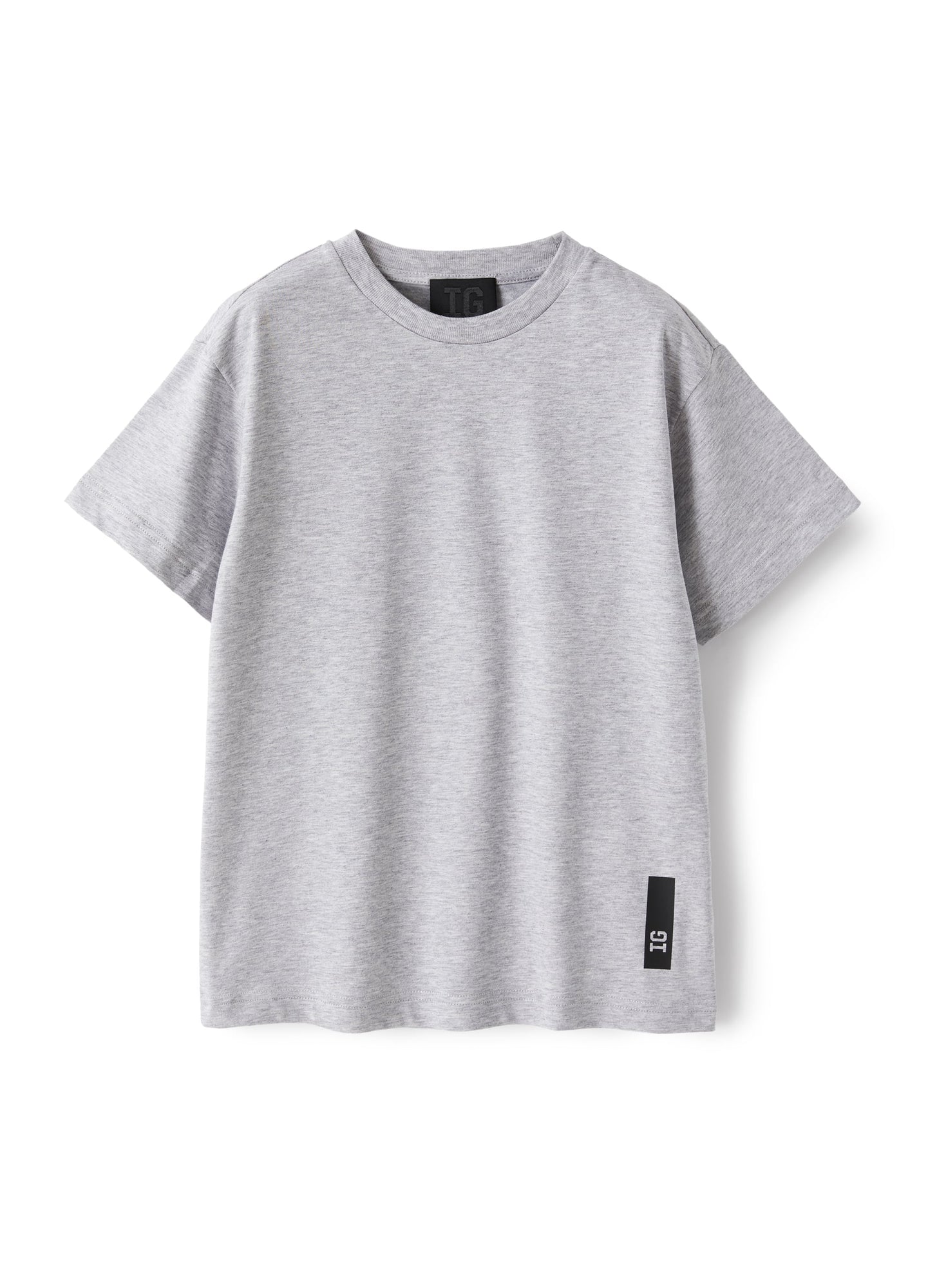 T-Shirt in Marled-Cotton Jersey | Nickel Grey