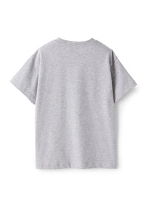 T-Shirt in Marled-Cotton Jersey | Nickel Grey