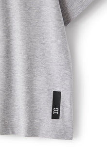 T-Shirt in Marled-Cotton Jersey | Nickel Grey