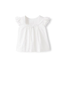 Top in Sateen | White