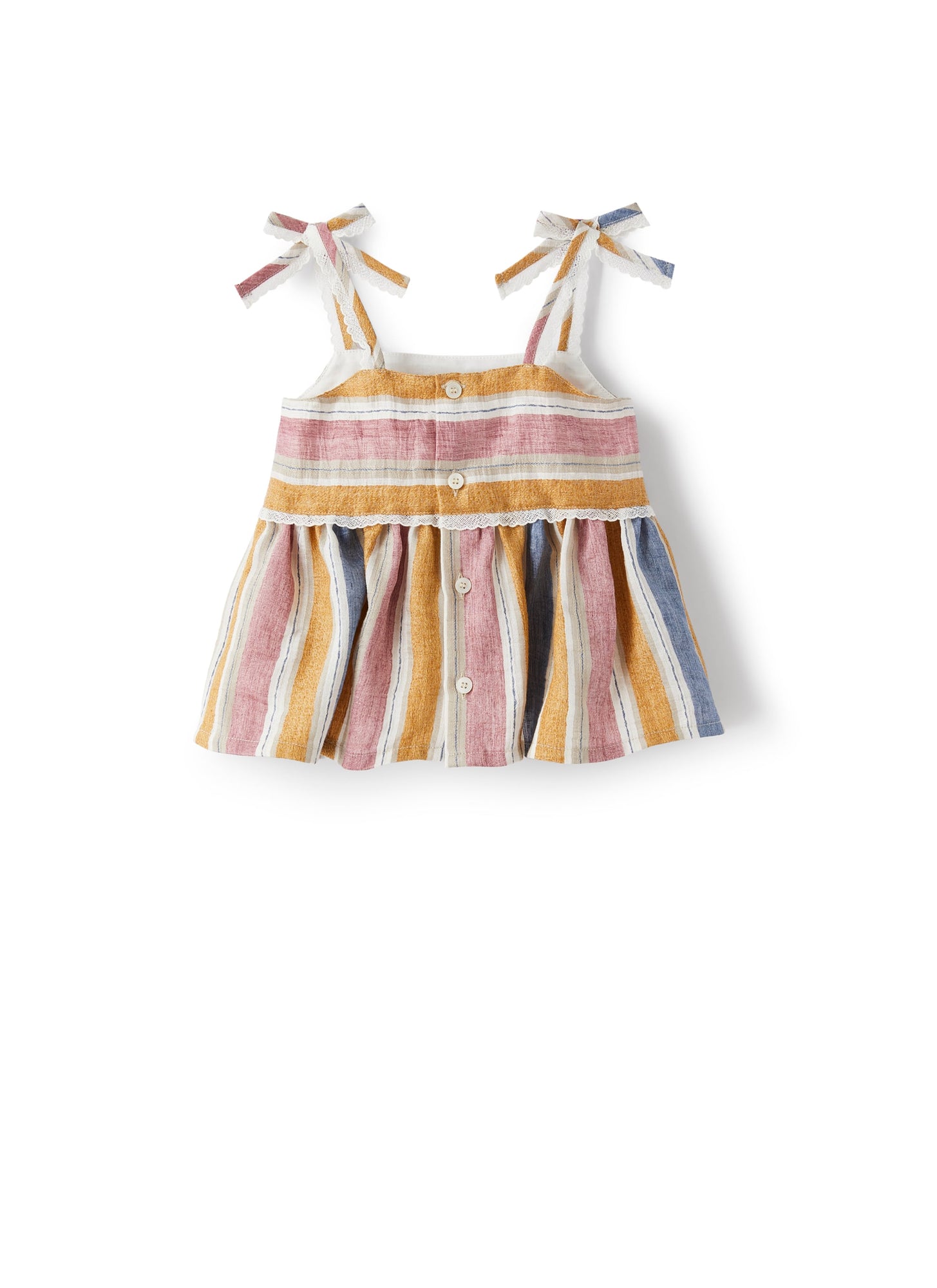 Top in A Striped Linen Blend | Amber