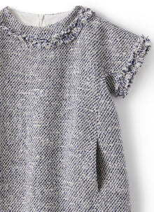 Dress in A Raised-Weft Fabric | Electric Blue