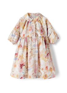 Cotton Dress with Floral Patterning | Rose