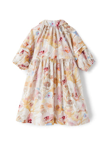 Cotton Dress with Floral Patterning | Rose