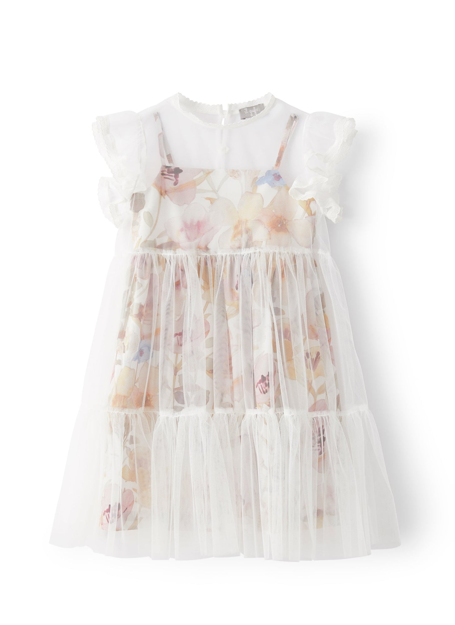 Dress with Flowers | Milk/Pink