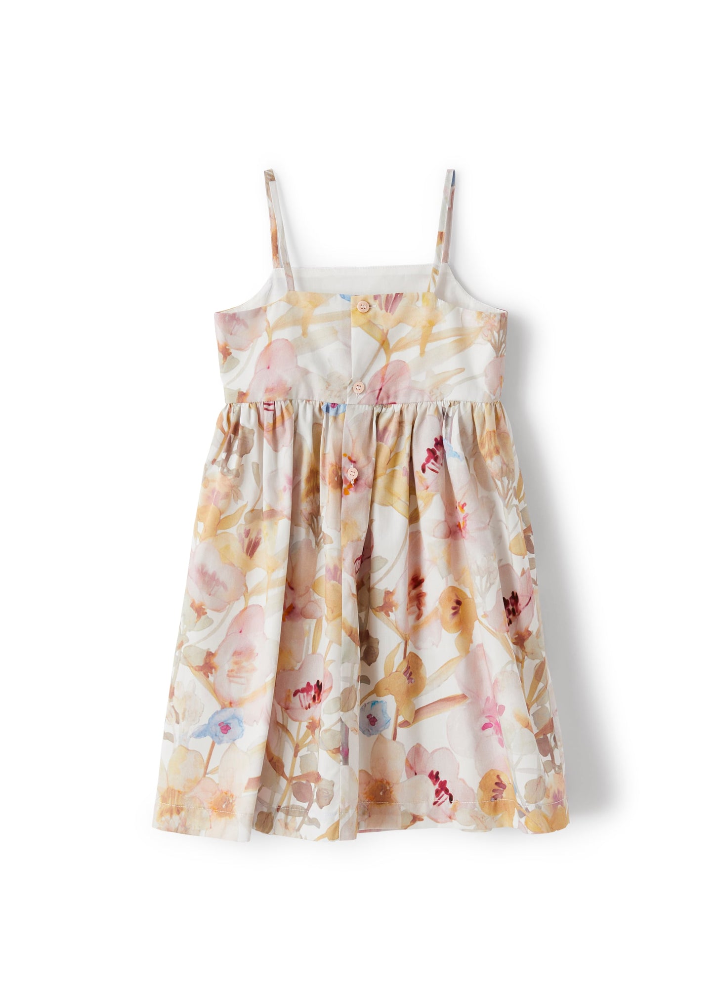 Dress with Flowers | Milk/Pink
