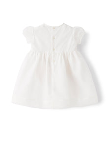 Baby Girls’ Dress in Organza | White