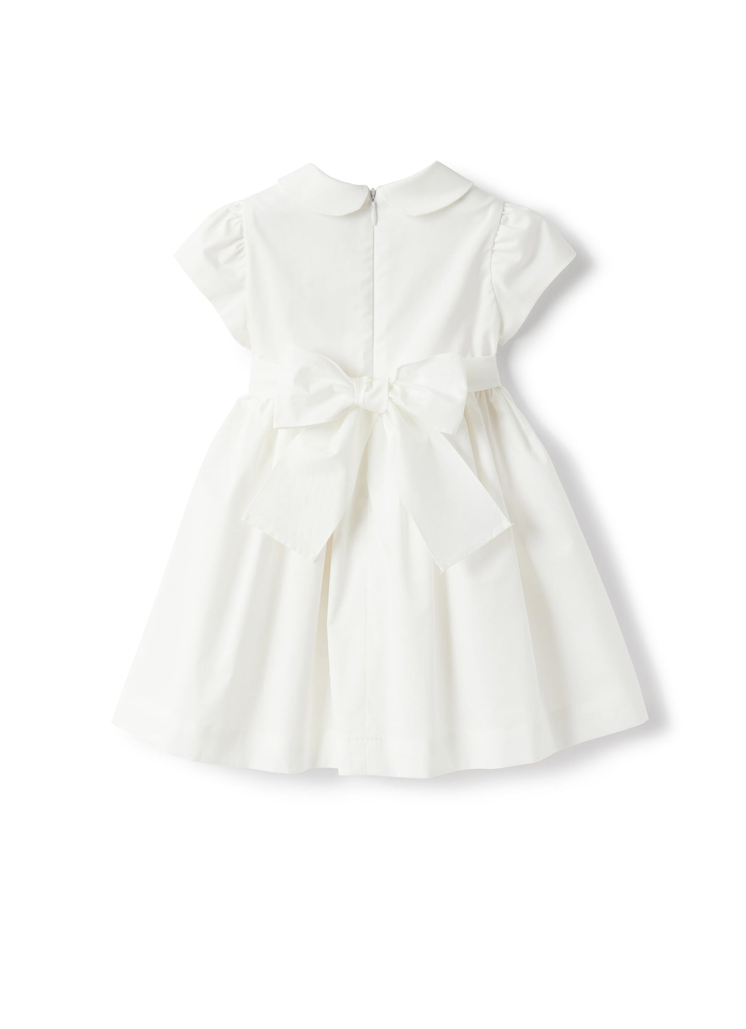 Baby Girls’ Dress in Sateen | White