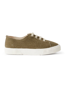 Sneaker in Canvas with Laces | Green Oregano