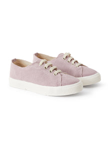 Sneaker in Lilac Canvas with Laces | Lilac
