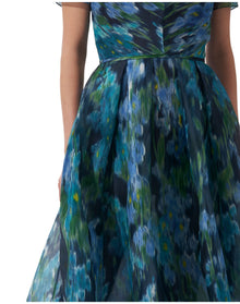 Short Sleeve V-Neck Dress | Midnight Multi
