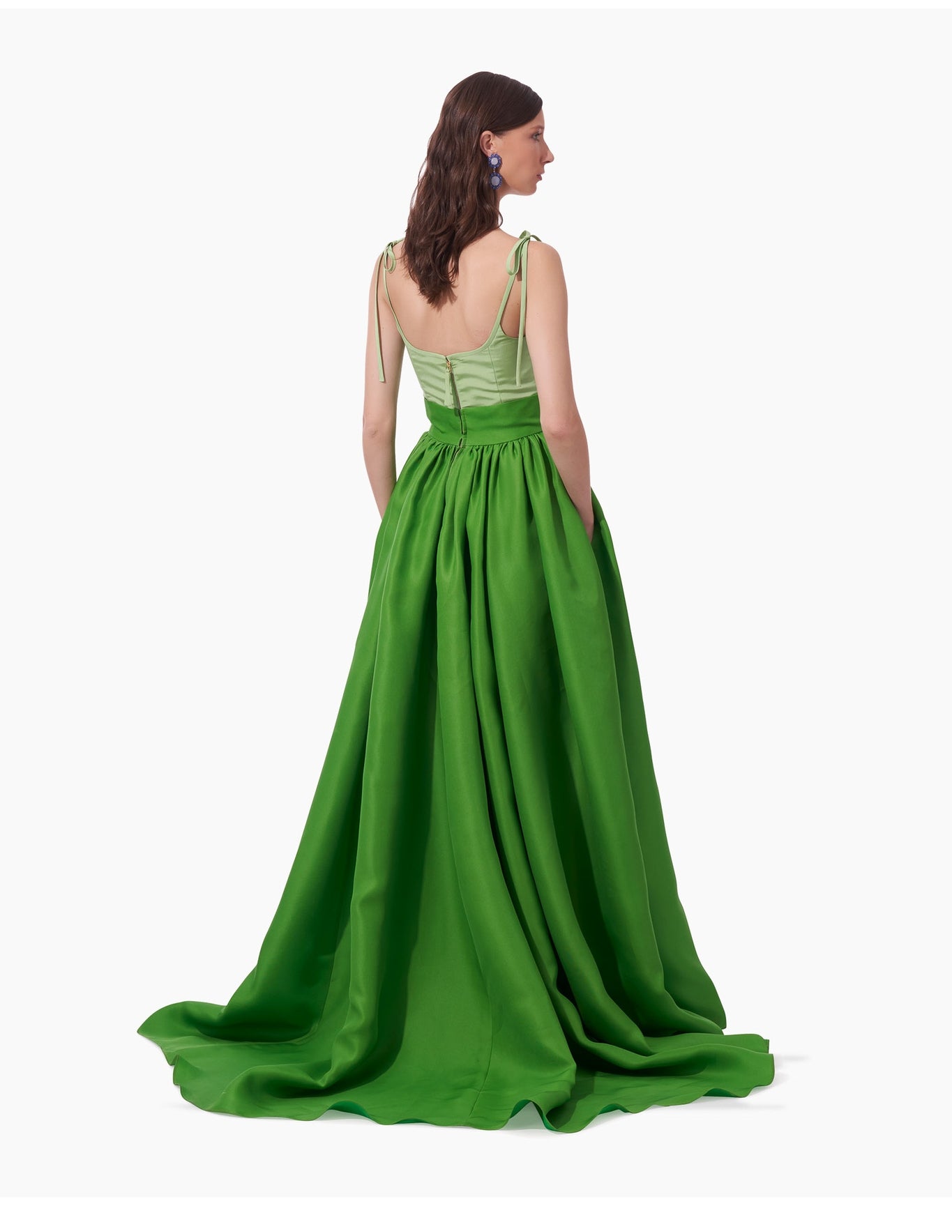 Tie Strap Scoop Neck Ball Gown | Grasshopper Multi