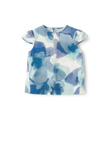 Cotton Shirt with Exclusive Floral Print | Acqua