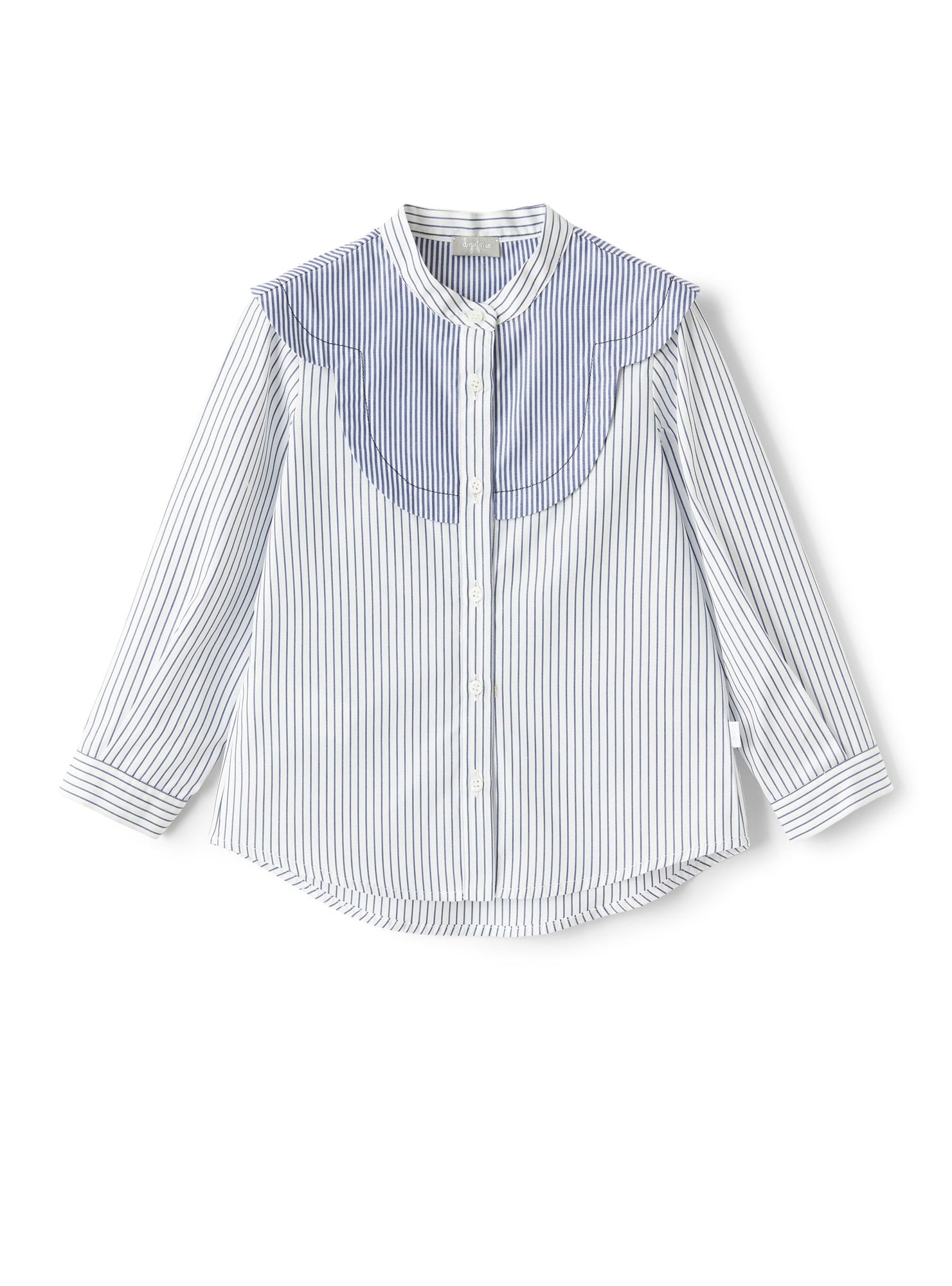 Striped Cotton Shirt  | Blu Denim