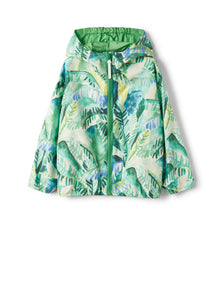 Windcheater in Printed Nylon | Lime
