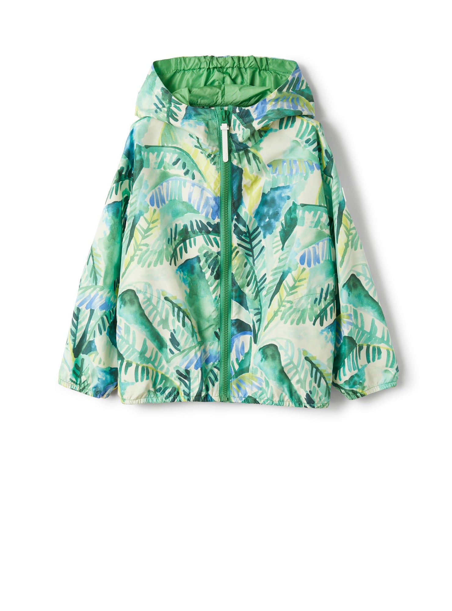 Windcheater in Printed Nylon | Lime