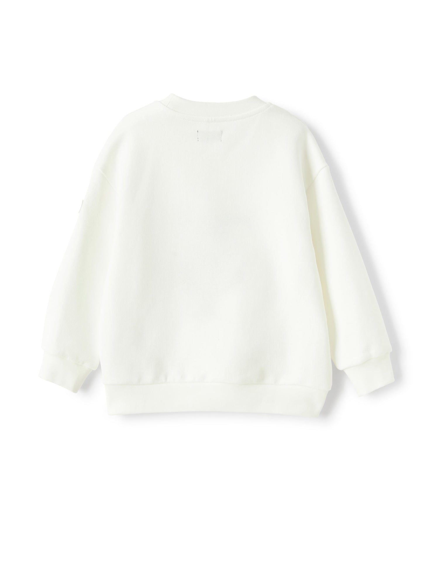 Sweatshirt with Embroidered Motorbike  | Milk/Blue
