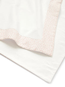 Cot Blanket in Jersey  | White/Dark Beige