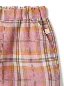 Bermuda Shorts in Madras-Patterned Linen | Tropea