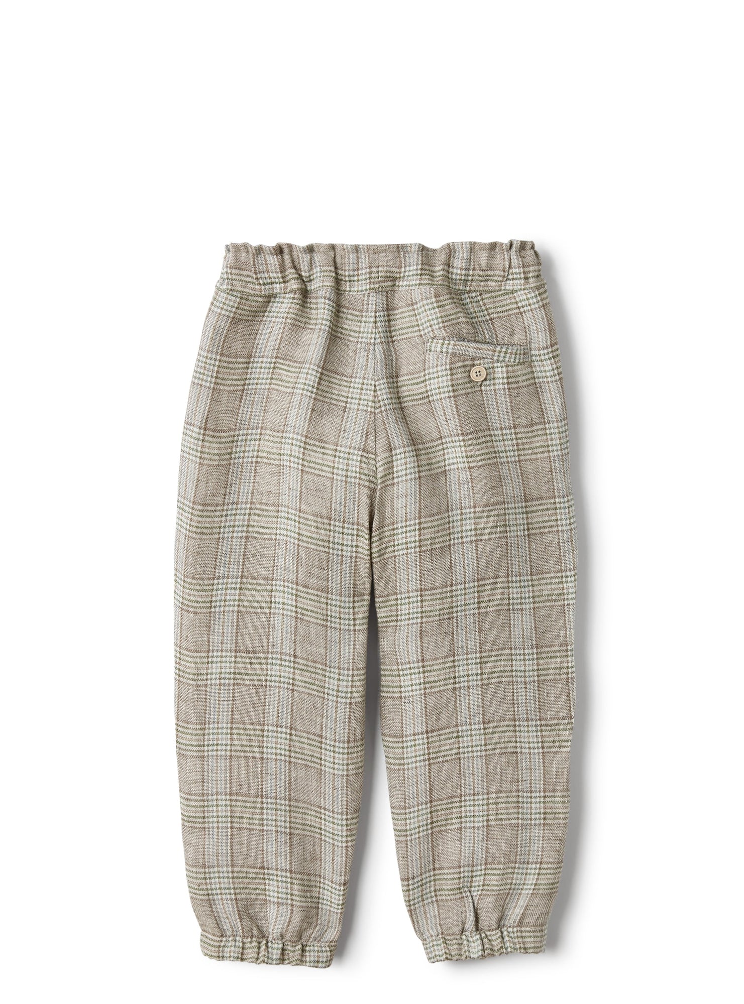 Drawstring Trousers in A Glen-Check Pattern | Noce