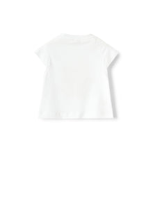T-Shirt with Cat Print | White/Rosehip Pink