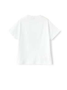 T-Shirt with Motorbike Print | White/Dark Grey