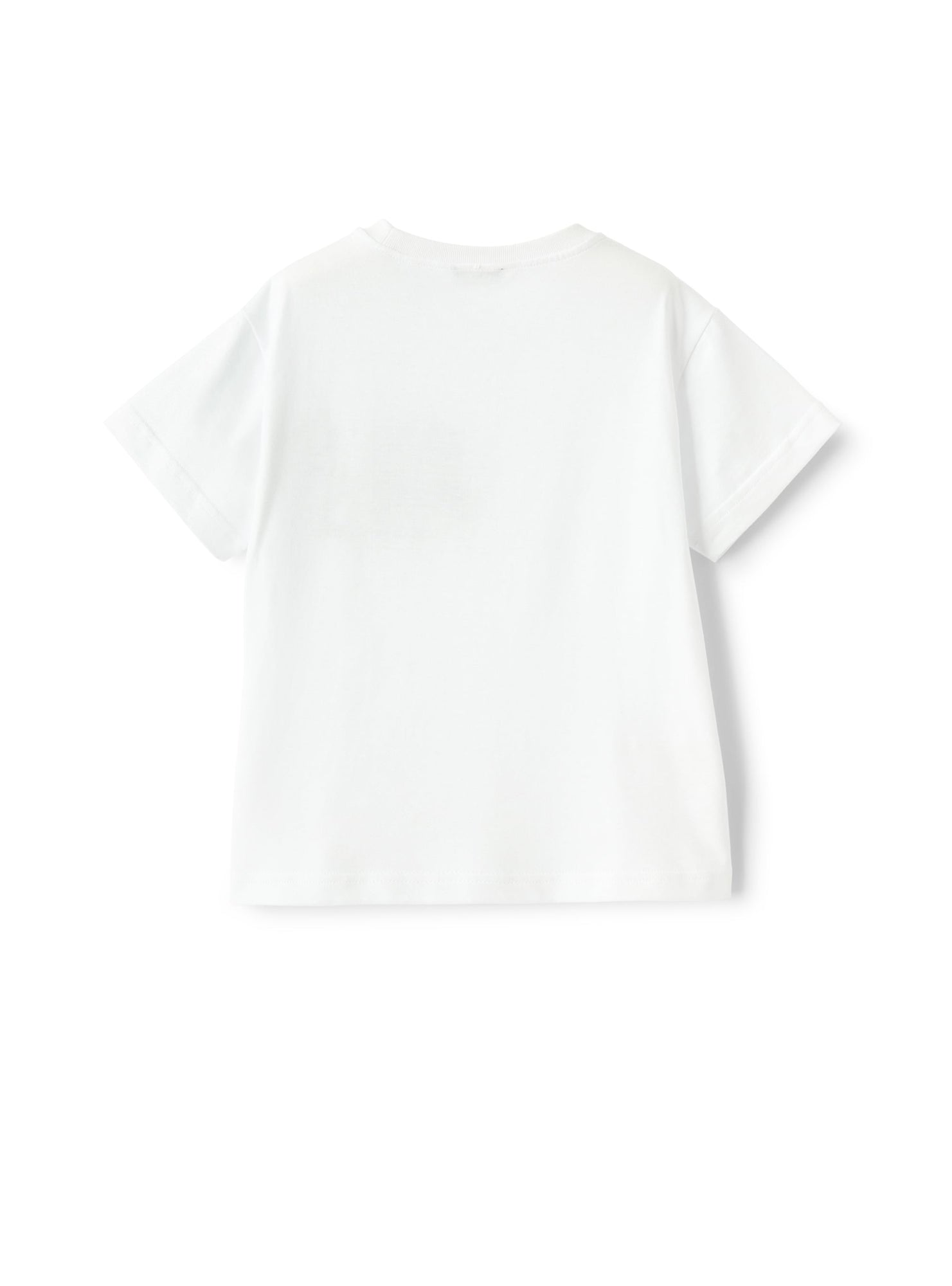 T-Shirt with Embroidered Car | White/Blue