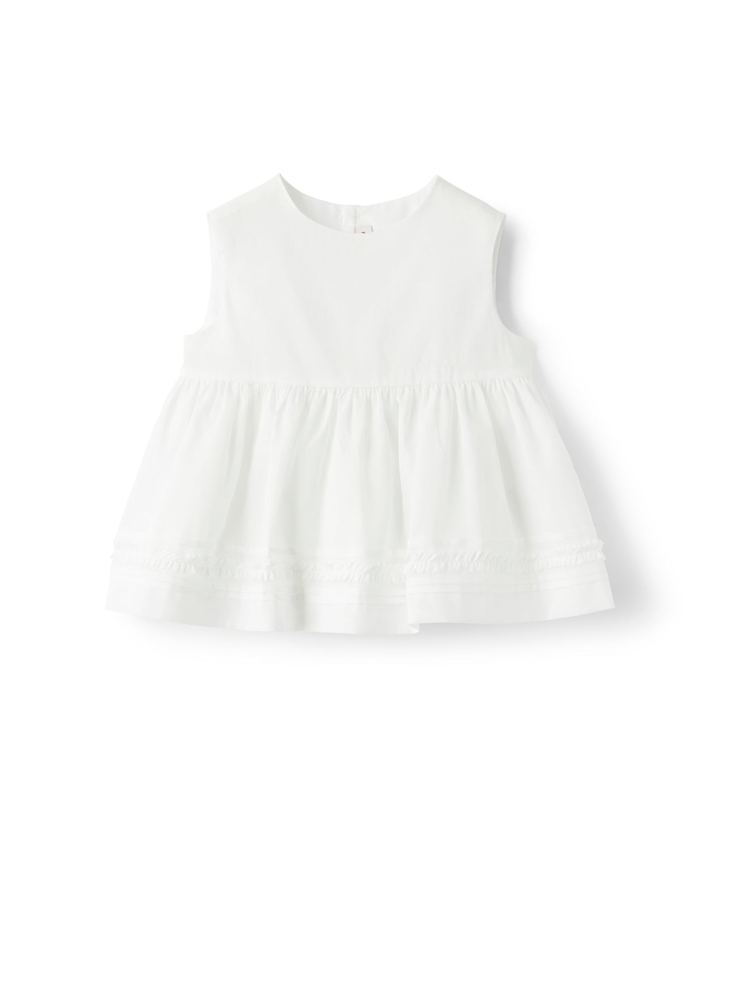 Sleeveless Top in Cotton Voile | White
