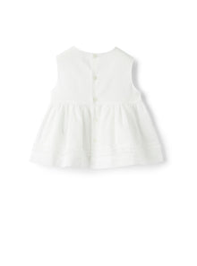 Sleeveless Top in Cotton Voile | White