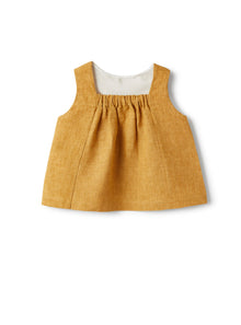 Top in Cinnamon Melange Linen | Cannella