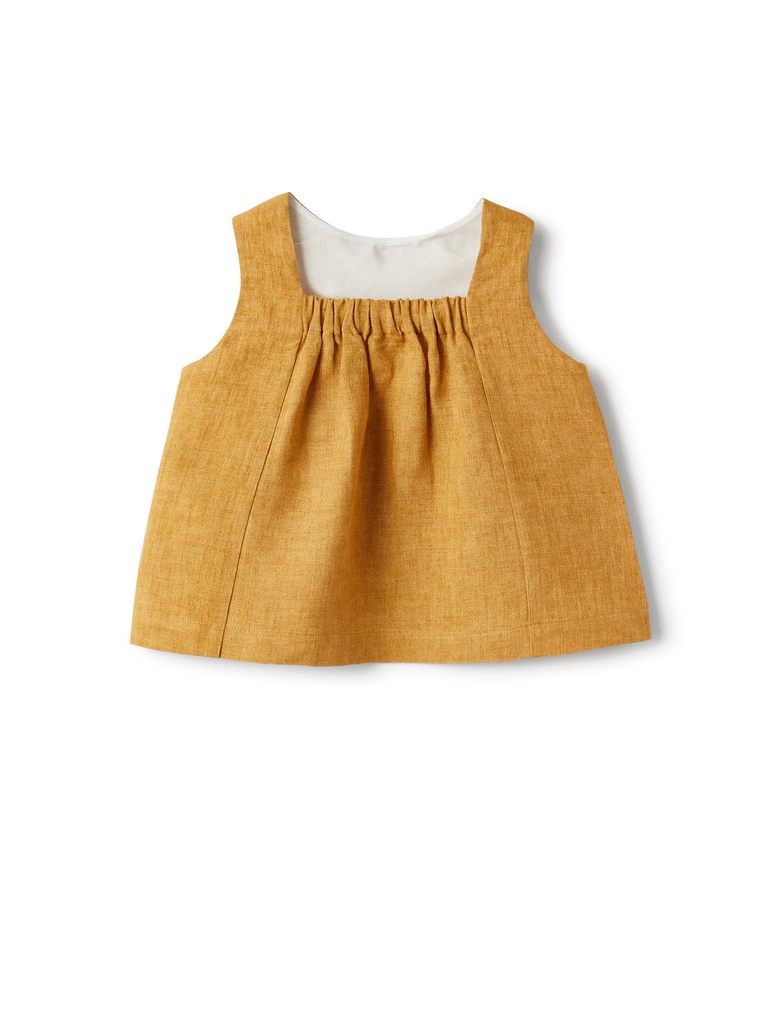 Top in Cinnamon Melange Linen | Cannella
