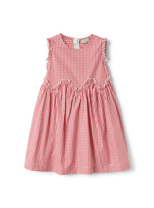Sleeveless Dress in A Gingham-Check Pattern | Papavero Quadro