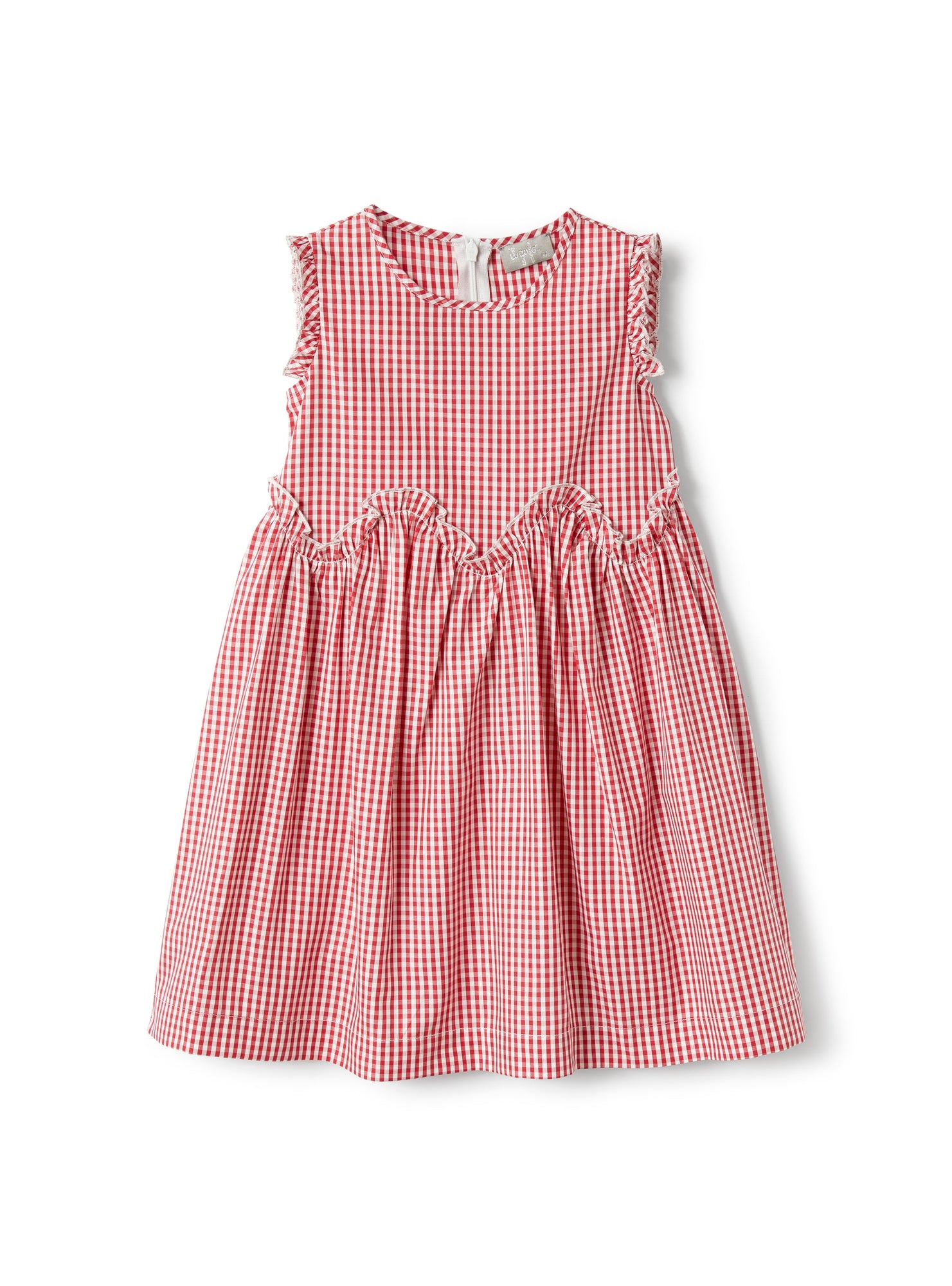 Sleeveless Dress in A Gingham-Check Pattern | Papavero Quadro