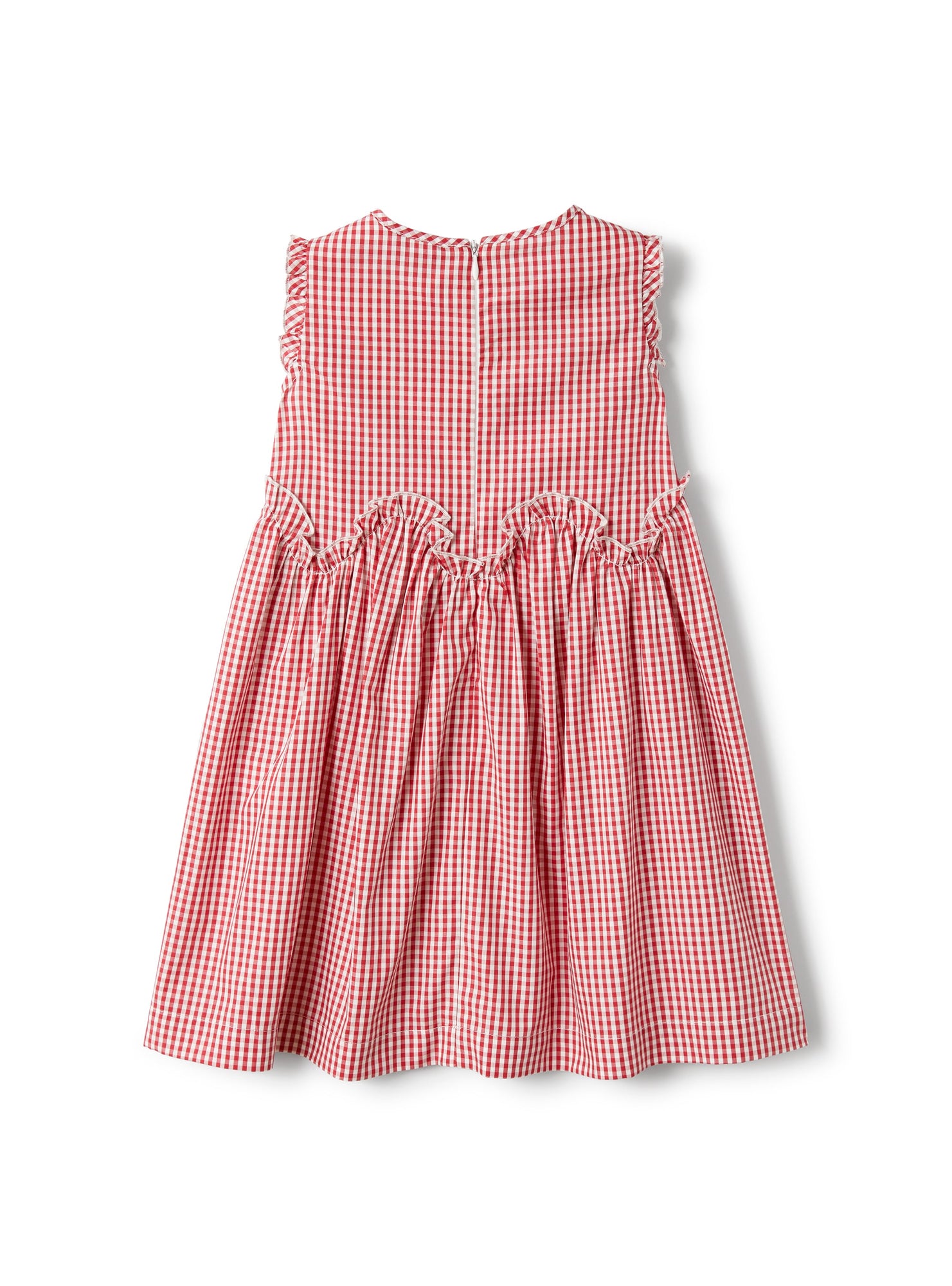 Sleeveless Dress in A Gingham-Check Pattern | Papavero Quadro