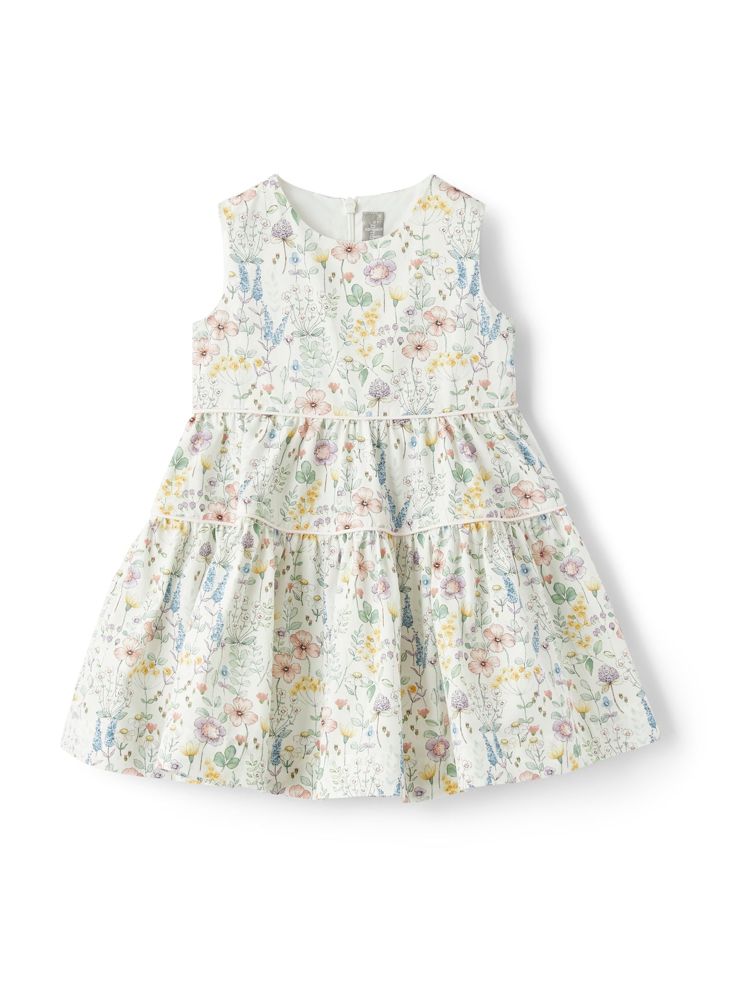 Dress in Floral-Patterned Organic Cotton | Polar Lights Green