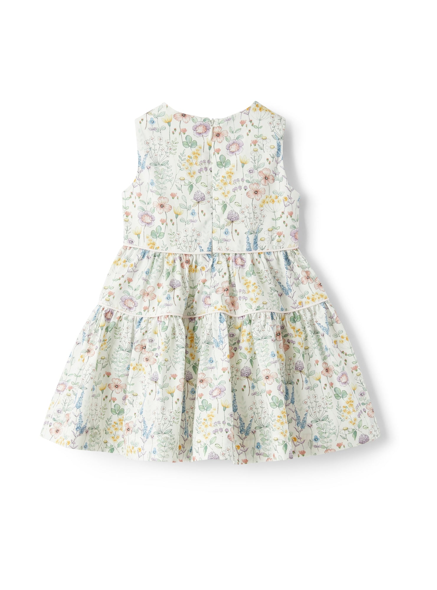 Dress in Floral-Patterned Organic Cotton | Polar Lights Green