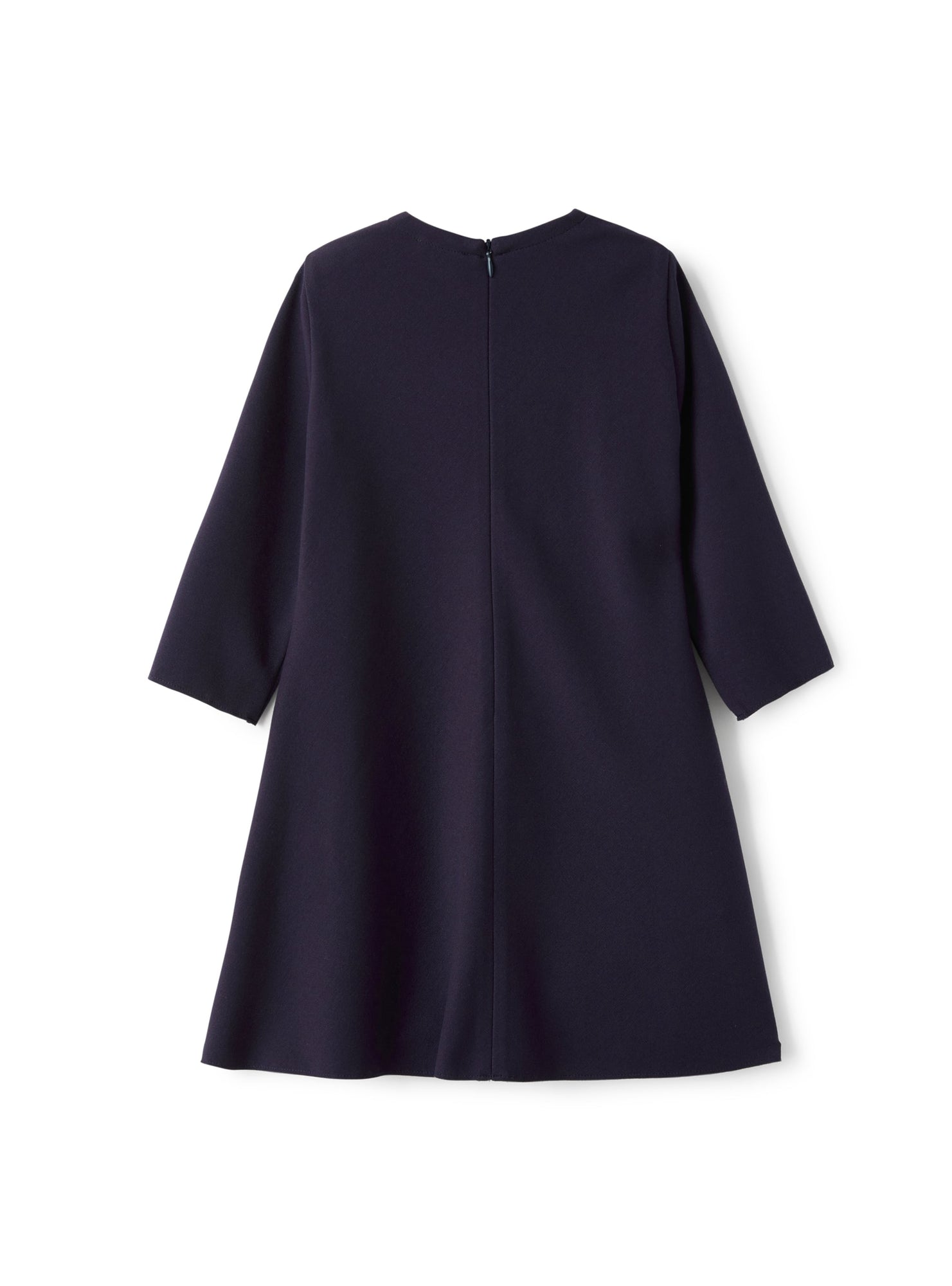 Dress in Romanite Jersey with A Flower Embellishment | Blue/Milk