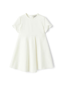 Short-Sleeve Dress in Romanite Jersey | Milk