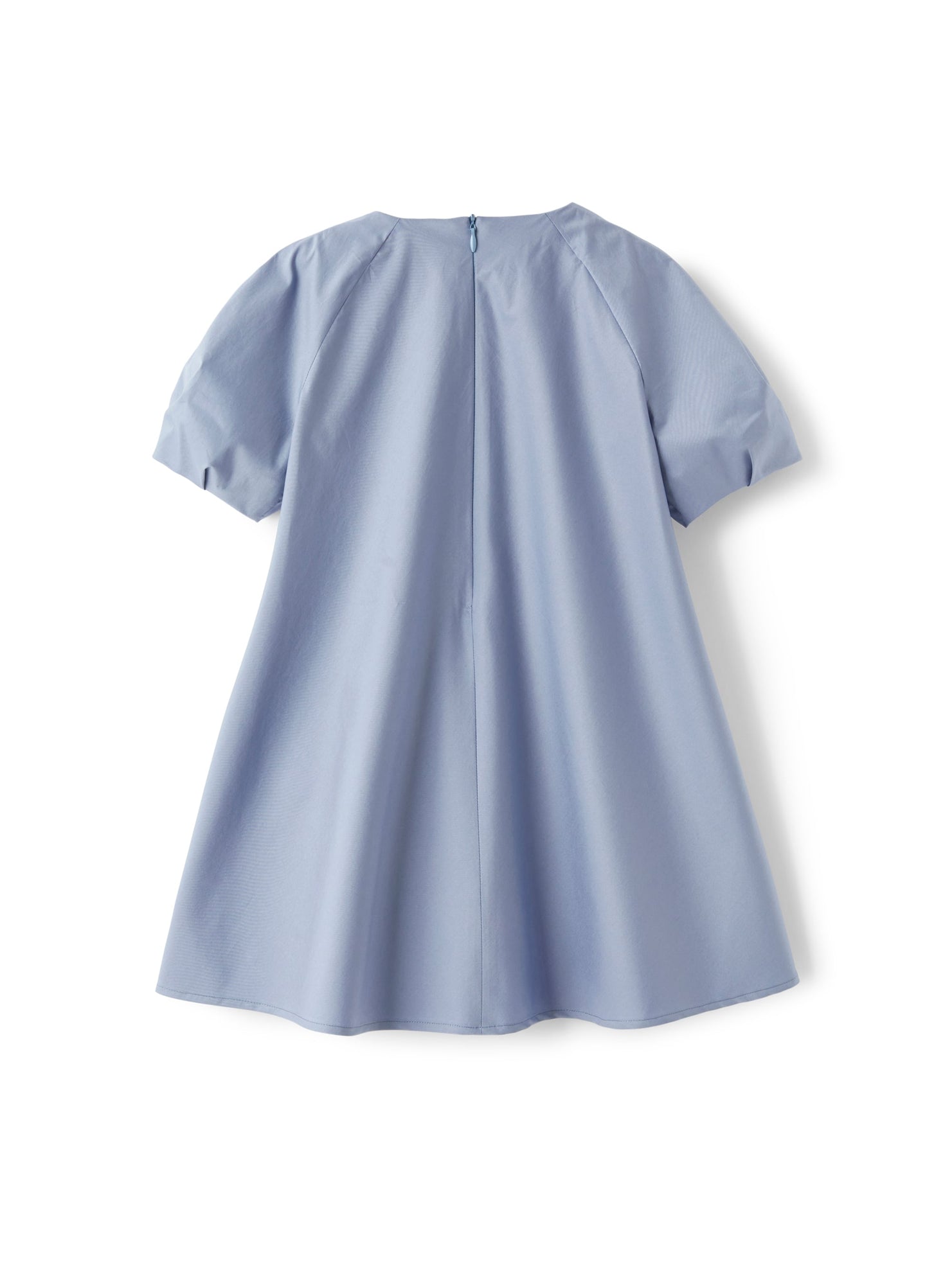Dress in Stretch Poplin with Loose Sleeves | Powder Blue