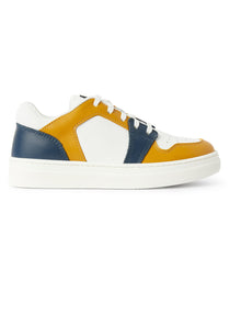 Low-Top Two-Tone LG Sneaker | Bianco/Kayak