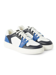 Low-Top Two-Tone LG Sneaker | White/Blue