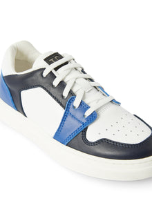 Low-Top Two-Tone LG Sneaker | White/Blue