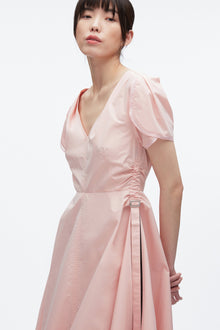 Tulip Sleeve V-Neck Dress | Petal