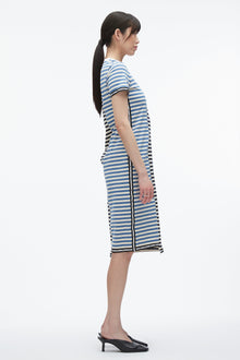 Patchwork Stripe T-shirt Dress | Midnight Multi